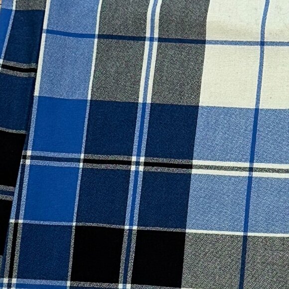 Free People Jules High Waist Plaid Flare Pants Blue/Black NWOT Size 0 (XS) - Picture 8 of 8